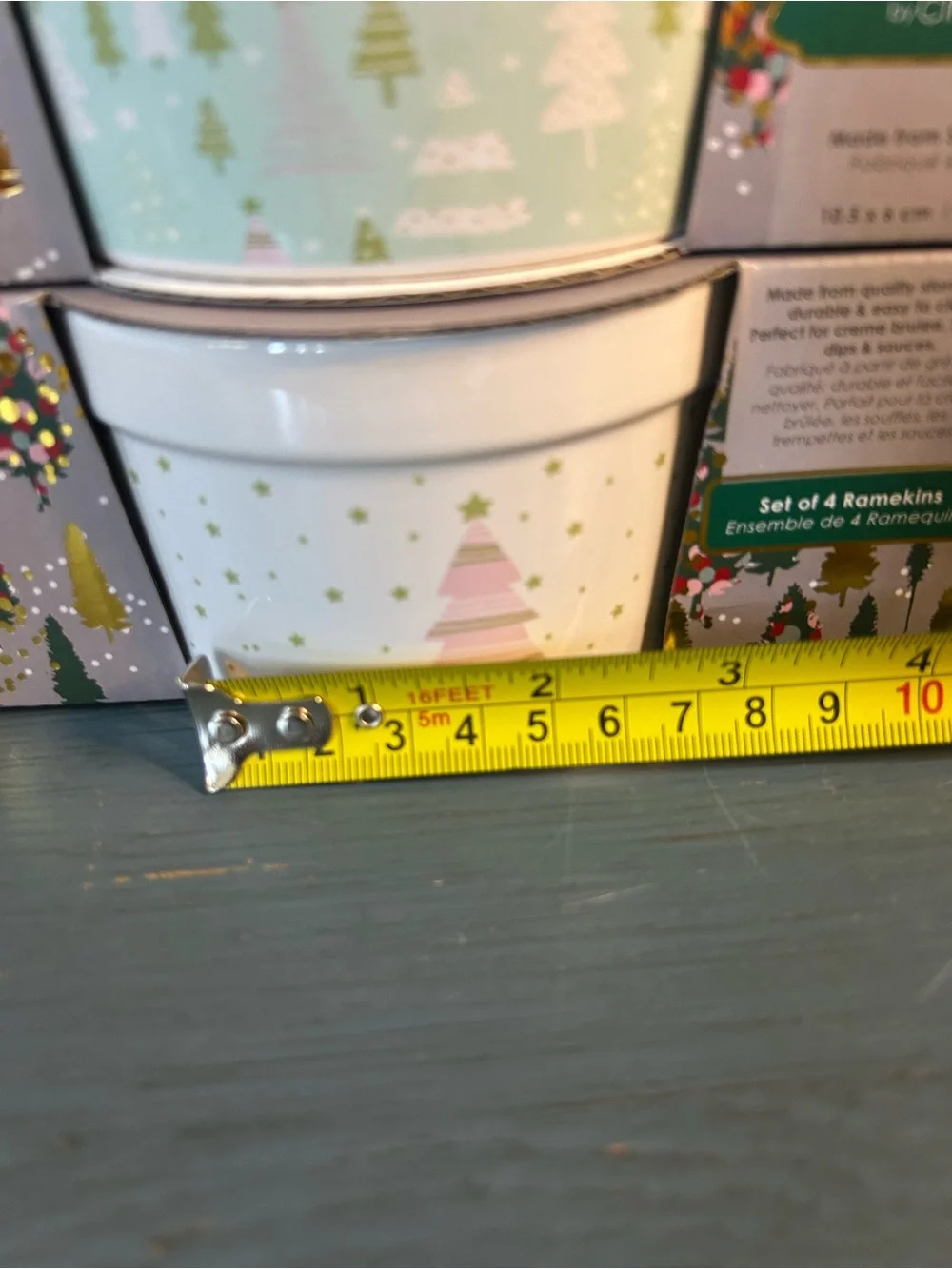 The Bakehouse by Ciroa Holiday Ramekins - Pastel Tree Set of 4 - New